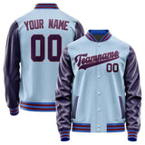 Custom Light Blue Purple Jacket