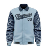 Custom Light Blue Blue Jacket