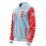 Custom Light Blue Orange Red Jacket JA080812081818121218