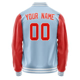 Custom Light Blue Orange Red Jacket JA0808120818B31812