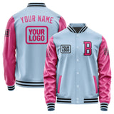 Custom Light Blue Pink Jacket