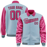 Custom Light Blue Pink Jacket