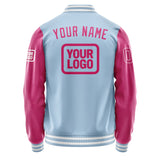 Custom Light Blue Pink Jacket JA080813081818131318