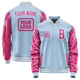 Custom Light Blue Pink Jacket