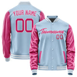 Custom Light Blue Pink Jacket