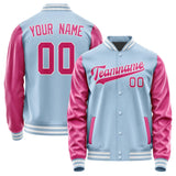 Custom Light Blue Pink Jacket