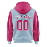 Custom Light Blue Pink Jacket