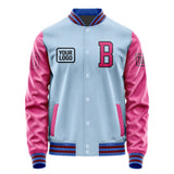 Custom Light Blue Pink Jacket JA080813091517131317