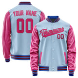 Custom Light Blue Pink Jacket