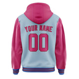 Custom Light Blue Pink Jacket