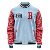 Custom Light Blue Red Jacket JA080814081717141417