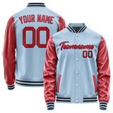 Custom Light Blue Red Jacket