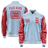 Custom Light Blue Red Jacket JA080814081818141418