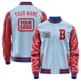 Custom Light Blue Red Jacket