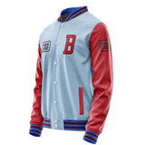 Custom Light Blue Red Jacket JA080814091517141417