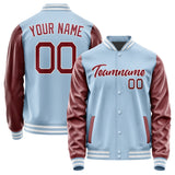 Custom Light Blue Crimson Red Jacket