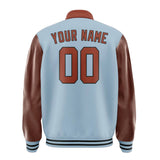 Custom Light Blue Coral Red Jacket
