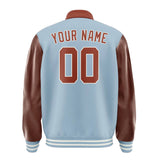 Custom Light Blue Coral Red Jacket