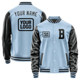 Custom Light Blue Black Jacket