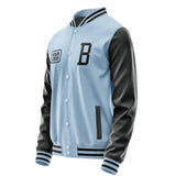 Custom Light Blue Black Jacket JA080817081717171717