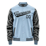 Custom Light Blue Black Jacket JA0808170817B31717