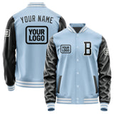 Custom Light Blue Black Jacket JA080817081818171718