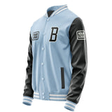 Custom Light Blue Black Jacket JA080817081818171718