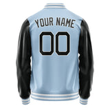 Custom Light Blue Black Jacket JA0808170818B21817