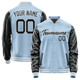 Custom Light Blue Black Jacket