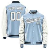 Custom Light Blue White Jacket