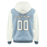 Custom Light Blue White Jacket