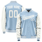 Custom Light Blue White Jacket