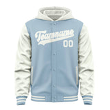 Custom Light Blue White Jacket