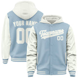 Custom Light Blue White Jacket