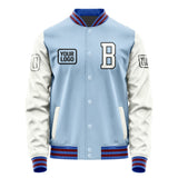 Custom Light Blue White Jacket JA080818091517181817