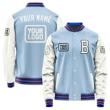 Custom Light Blue White Jacket