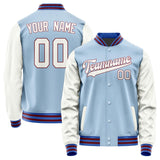 Custom Light Blue White Jacket JA0808180915B31518