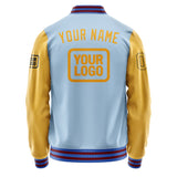 Custom Light Blue Yellow Jacket JA080819091517191917