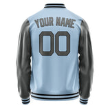 Custom Light Blue Dark Grey Jacket JA0808200817B21720