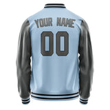 Custom Light Blue Dark Grey Jacket JA0808200817B31720