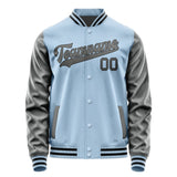 Custom Light Blue Dark Grey Jacket JA0808200817B31720