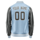 Custom Light Blue Dark Grey Jacket JA0808200818B31820