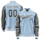 Custom Light Blue Dark Grey Jacket JA0808200818B31820