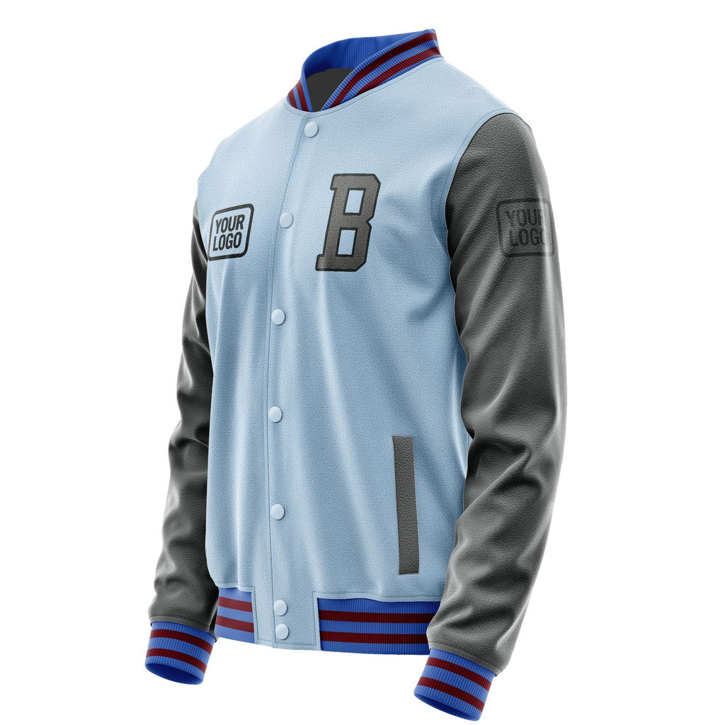 Custom Light Blue Tech Custom Light Blue Dark Grey Jacket – Fanaticstyle