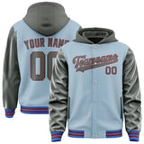 Custom Light Blue Dark Grey Jacket