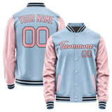 Custom Light Blue Light Pink Jacket