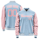 Custom Light Blue Light Pink Jacket