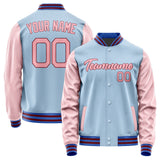 Custom Light Blue Light Pink Jacket