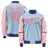 Custom Light Blue Light Pink Jacket