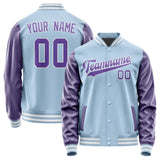 Custom Light Blue Light Purple Jacket